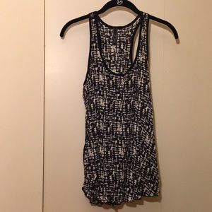Wish Racerback Black and White Printed Tank